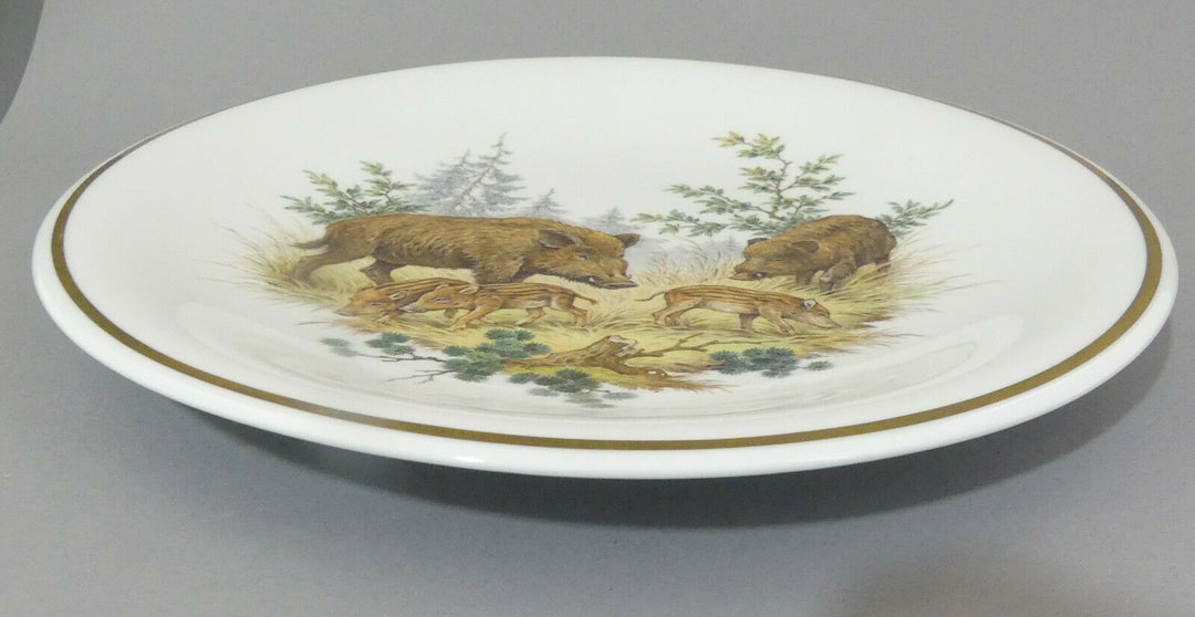 ⚔ Meissen Wandschale ø31 Wildschweinfamilie Keiler Bache + 3 Frischlinge 1.Wahl