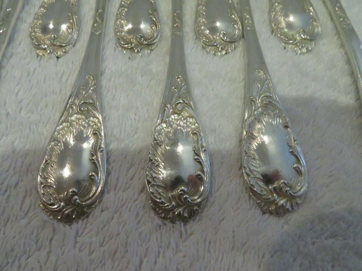 1900 french silver (minerve 950) 10 fish forks E Puiforcat french rococo st