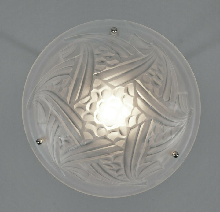 DEGUE : FRENCH 1930 ART DECO PENDANT ... chandelier Negra lamp muller era France