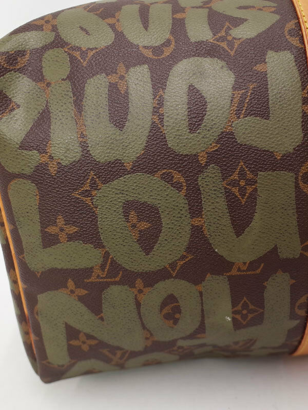 AUTH LOUIS VUITTON KEEPALL 50 TRAVEL HAND BAG MONOGRAM GRAFFITI M92196