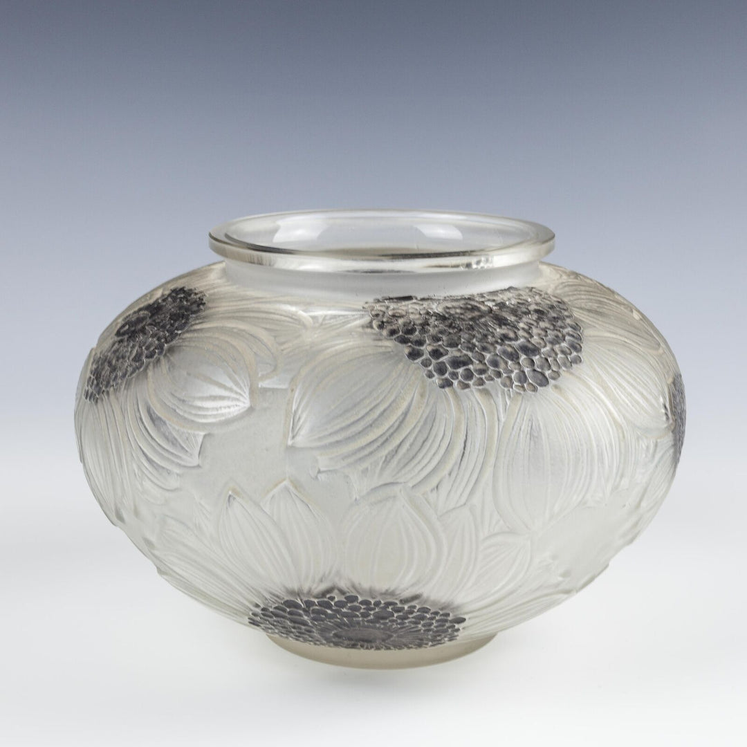 Rene Lalique Glass Dahlias Vase Designed 1923 Marcilhac 938