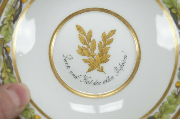 KPM Berlin Wars of Liberation Commemorative Empire Form Cup & Saucer C.1813-1814