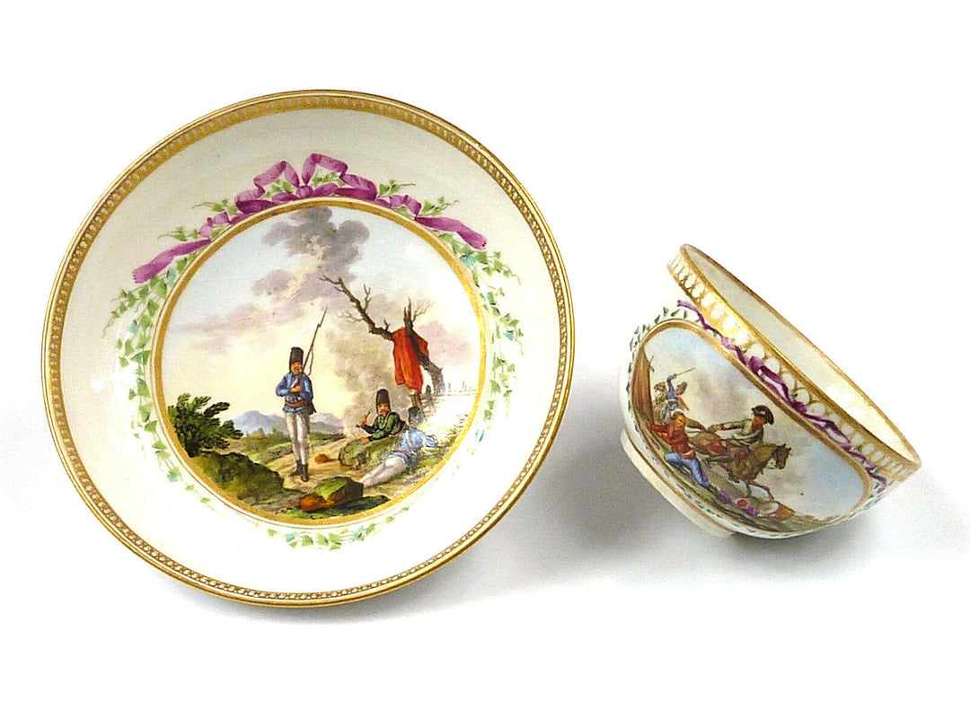 Sammelgedeck - MEISSEN - Bataillen bzw. Schlachten-Szenerien - Marcolini um 1800