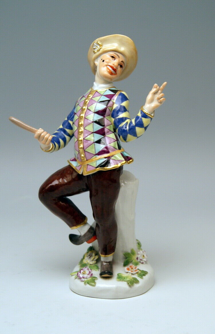 邁森 MEISSEN マイセン FIGUR HARLEKIN MIT STAB HARLEQUIN WITH STICK KÄNDLER MNR: 237