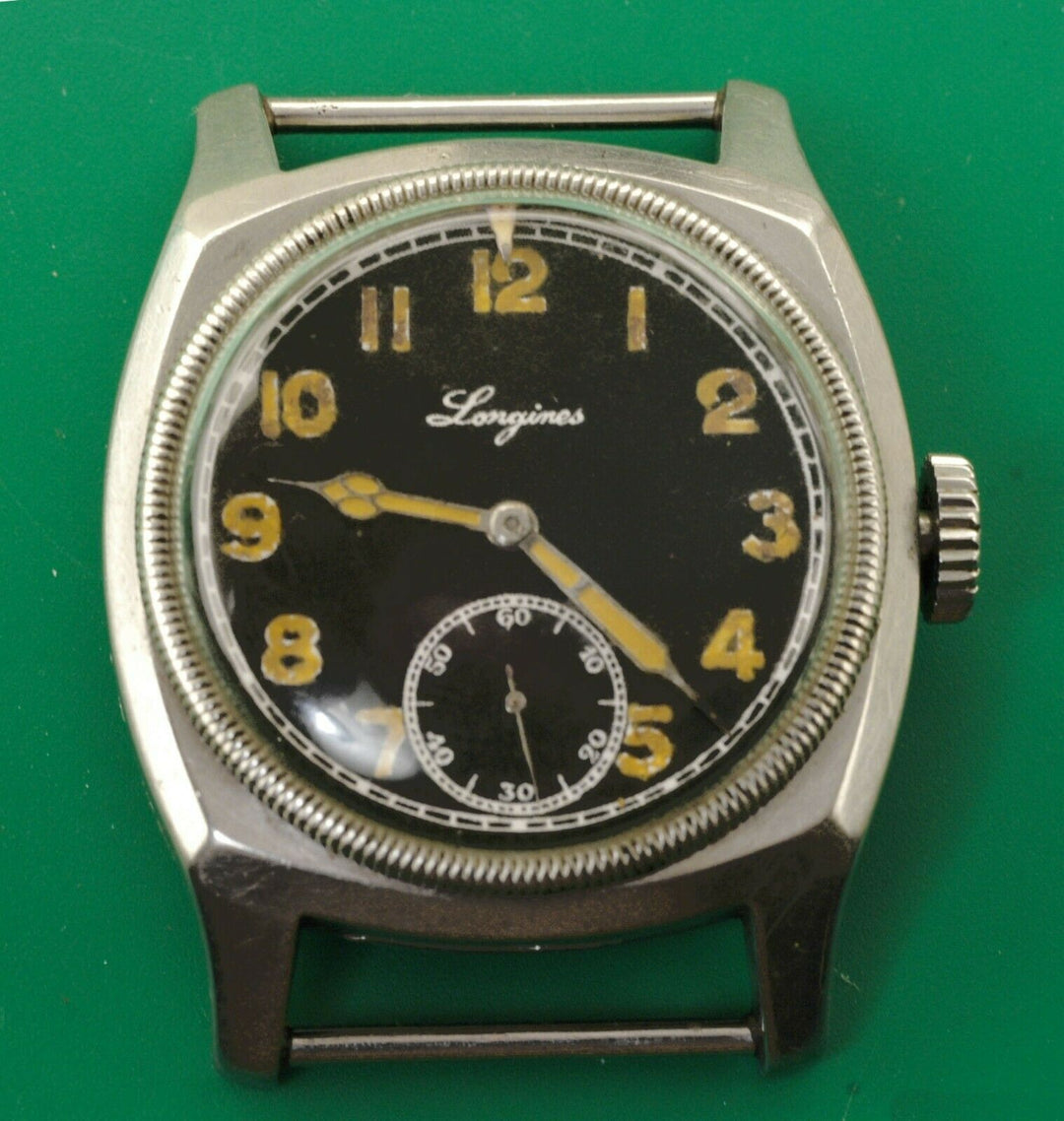 ヴィンテージ　1930年代　ロンジン　Majetek 　ビックタートル　ミリタリーパイロットウォッチ　ポーセリンダイアル