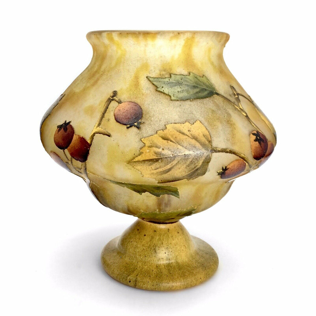 DAUM NANCY VASE POMME D‘API UM 1910