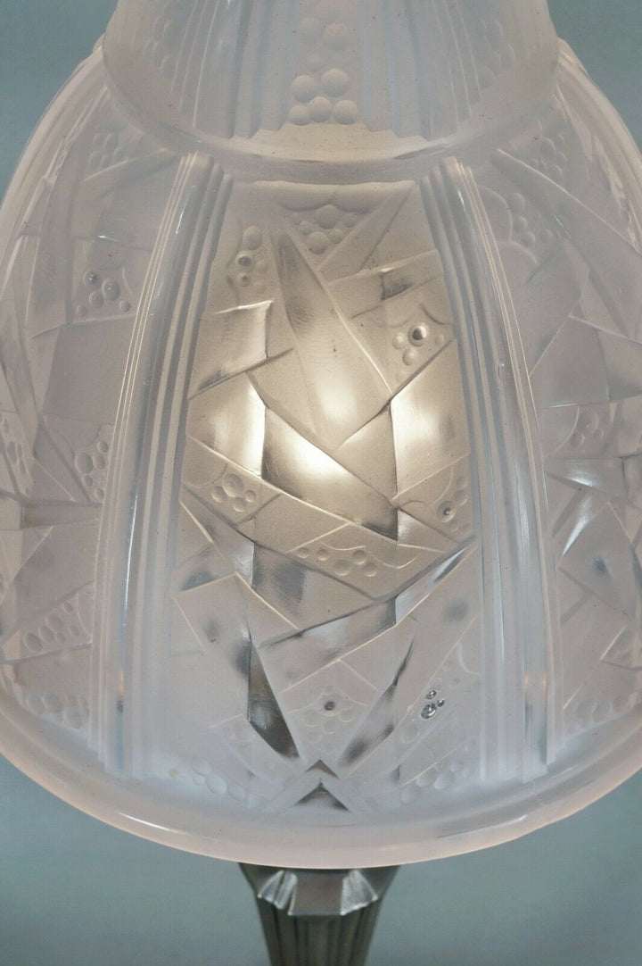 MAYNADIER & MULLER : large French 1930 art deco lamp ..... daum era france