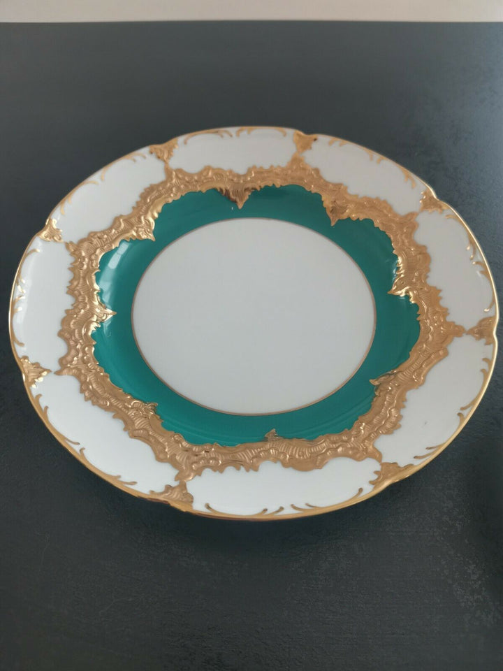 マイセン　Bフォーム　ロシアングリーン　コーヒーカップ＆ソーサー＆プレート　3級品