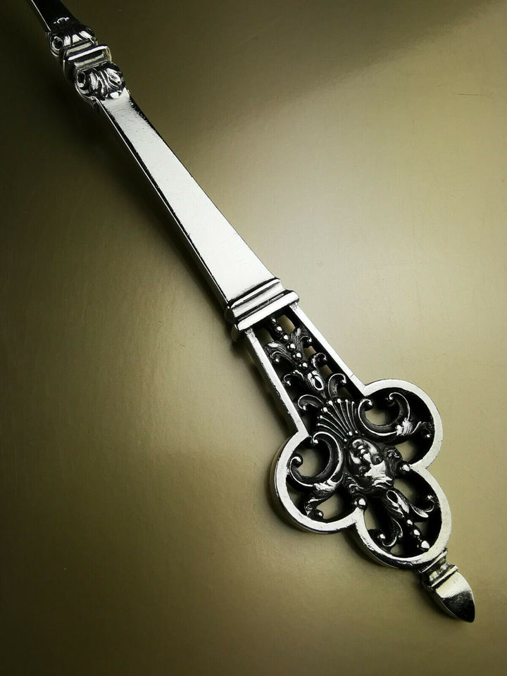 CARDEILHAC - Renaissance Mascaron service spoon French antique silver Minerve