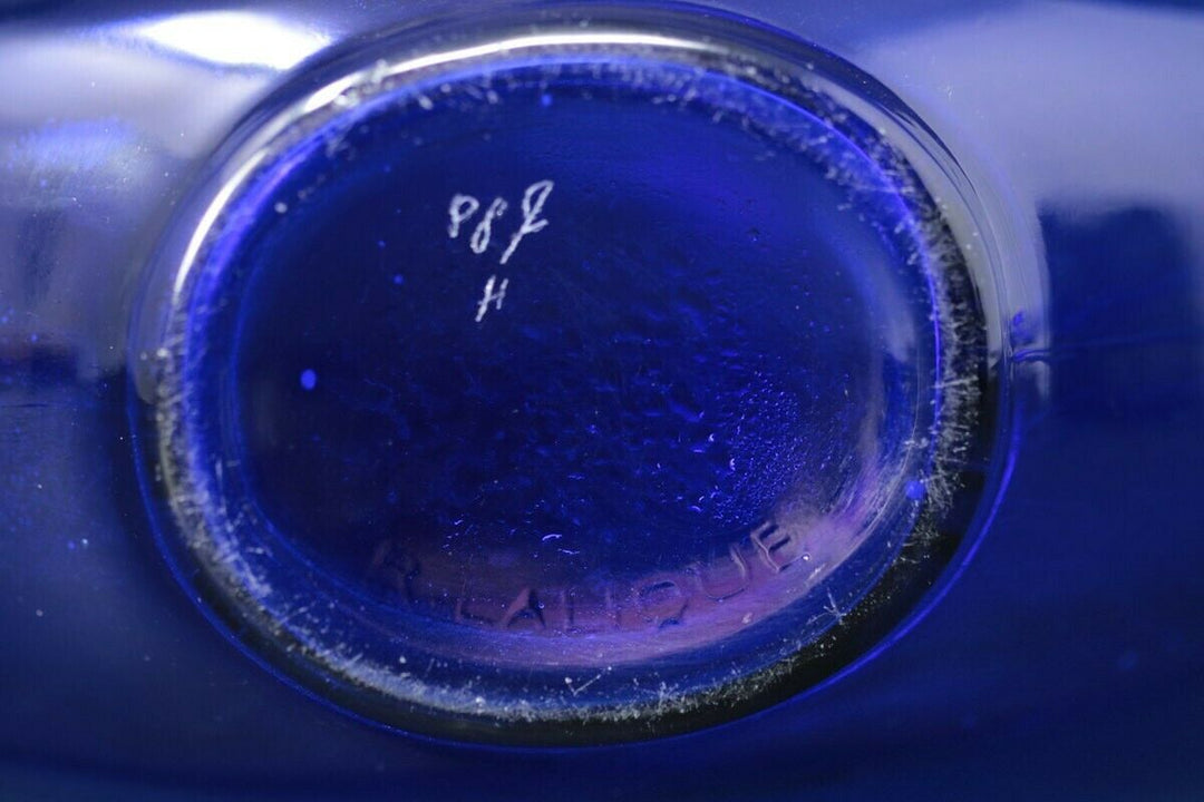 Rene Lalique Glass 'Dans La Nuit' Blue Perfume Bottle
