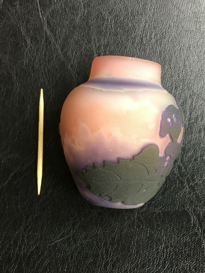 エミールガレ　紫陽花の花が描かれた花瓶（ミニチュアール）