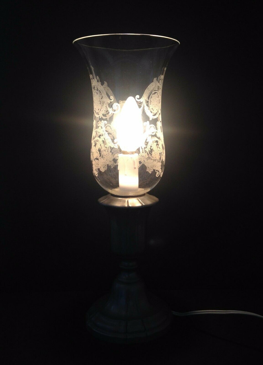 Photophore, Lampe de table en Cristal de Baccarat estampillé