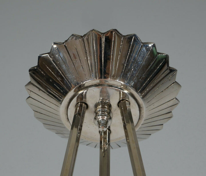 PETITOT : FRENCH 1930 ART DECO PENDANT .. chandelier 1925 lamp muller era France