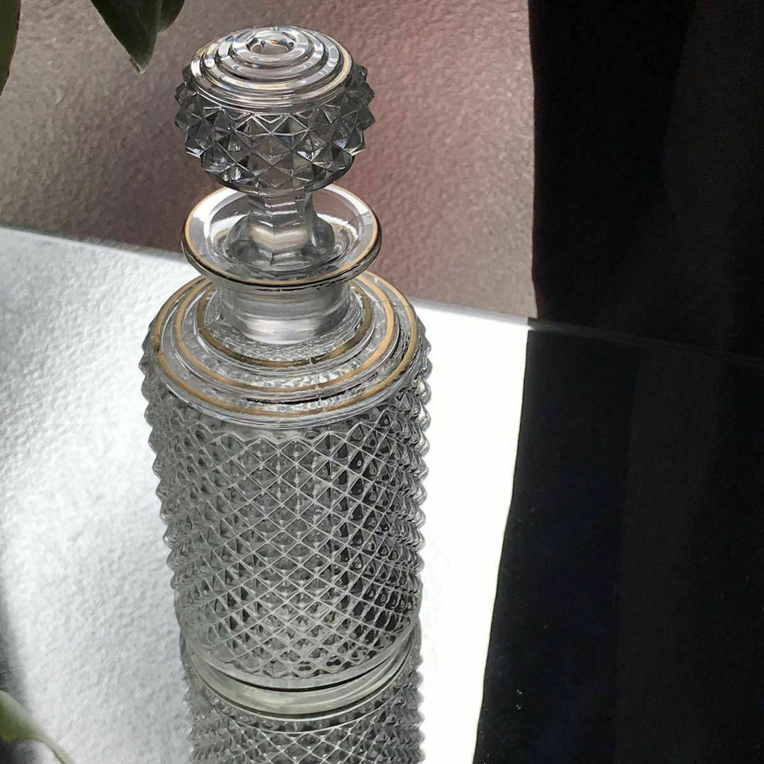 Baccarat diamant biseau perfume bottle flacorn crystal glass