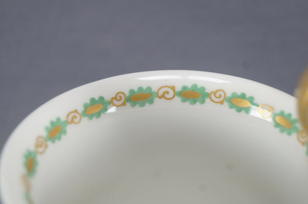 KPM Berlin WWI Brandenburg Gate & Zeppelin Cobalt Empire Cabinet Cup & Saucer