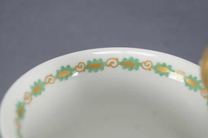 KPM Berlin WWI Brandenburg Gate & Zeppelin Cobalt Empire Cabinet Cup & Saucer
