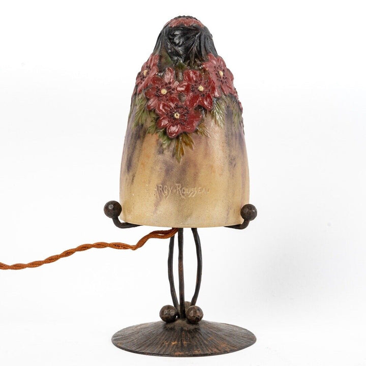 アルジー・ルソー　ランプ　刻名有　高さ約24㎝　チヒカ　東な7-0921☆1F アルジー・ルソー ランプ 刻名有 高さ約24㎝ チヒカ 東な7-0921