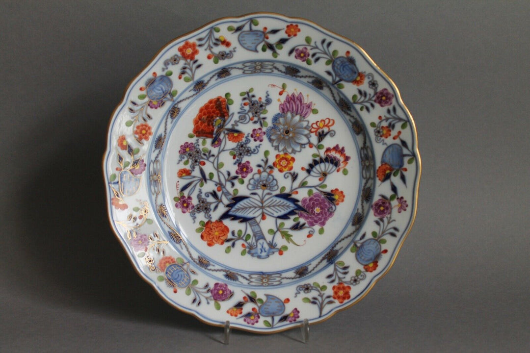 Speiseteller Teller D 25 cm 1.Wahl Meissen Buntes Zwiebelmuster Knaufzeit (A)