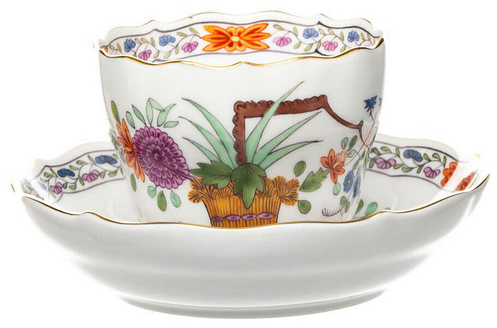 Mokkagedeck Garbemuster Meissen Neuer Ausschnitt Modell 00580 1. Wahl nach 1940