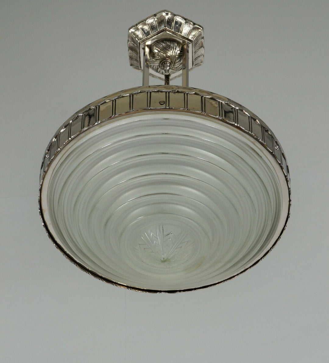 LELEU : FRENCH 1930 ART DECO CHANDELIER .......... 1935 pendant lamp muller era