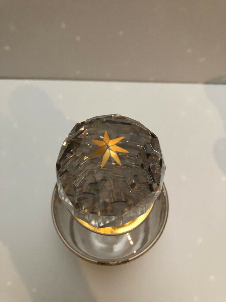 BACCARAT givré bouteilles de parfum avec des Or GUIRLANDES et FLEURS- afficher le titre d'origine