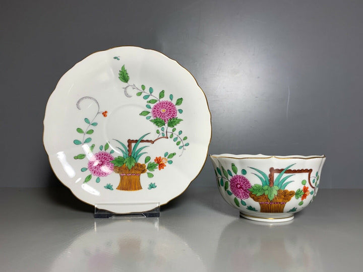 MEISSEN TEE GEDECK 2-TLG TASSE UT GARBENMUSTER KAKIEMON GUTER ZUSTAND 2.WAHL
