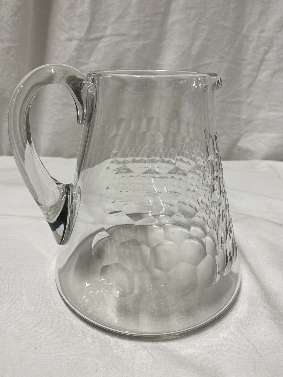 BACCARAT BROC OU CARAFE À EAU CRISTAL TAILLE DÉCOR ÉCAILLE MODÈLE CHAUNY