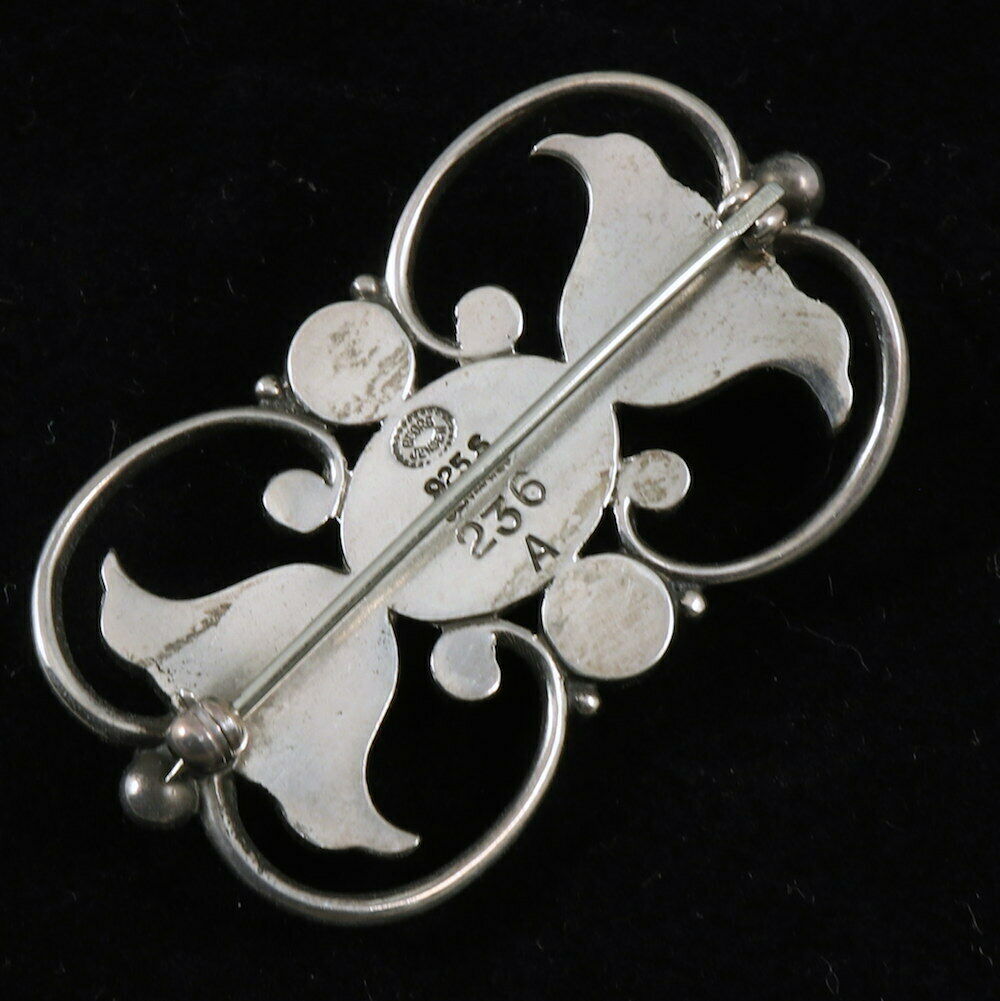 Georg Jensen. Sterling Silver Brooch with Corals #236A - Denmark.