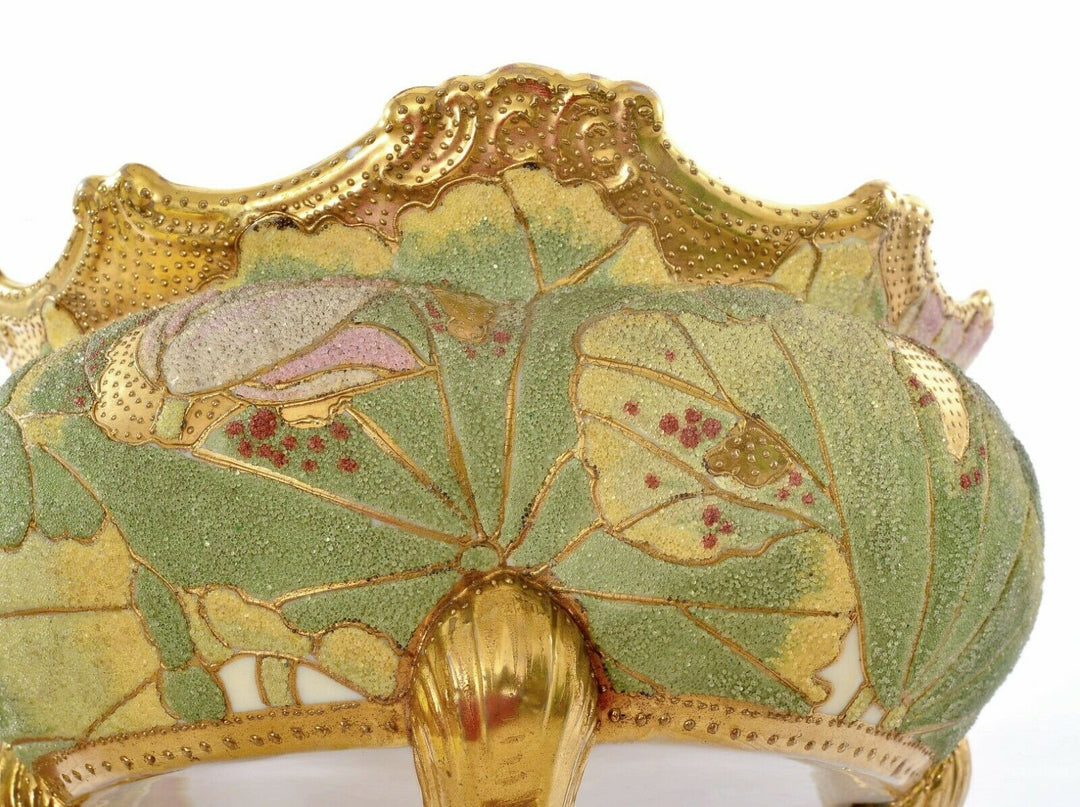 オールドノリタケ　コラレン　蓮の花のボウル　脚付き