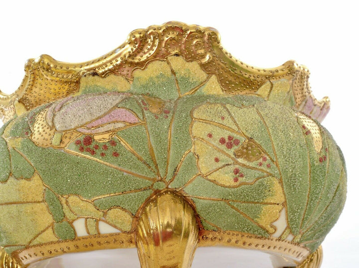 オールドノリタケ　コラレン　蓮の花のボウル　脚付き