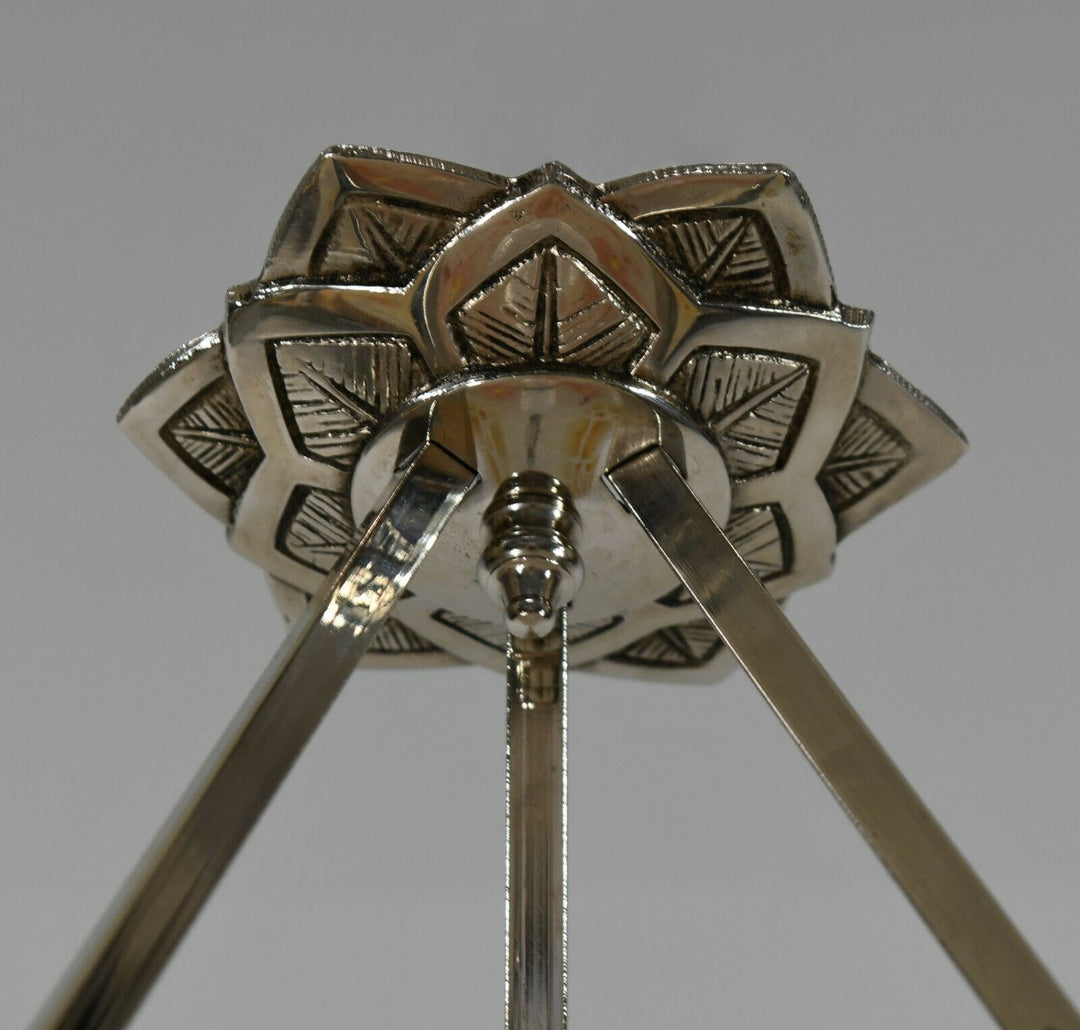 EDDÉ : FRENCH 1930 ART DECO CHANDELIER .......... pendant lamp loÿs lucha France