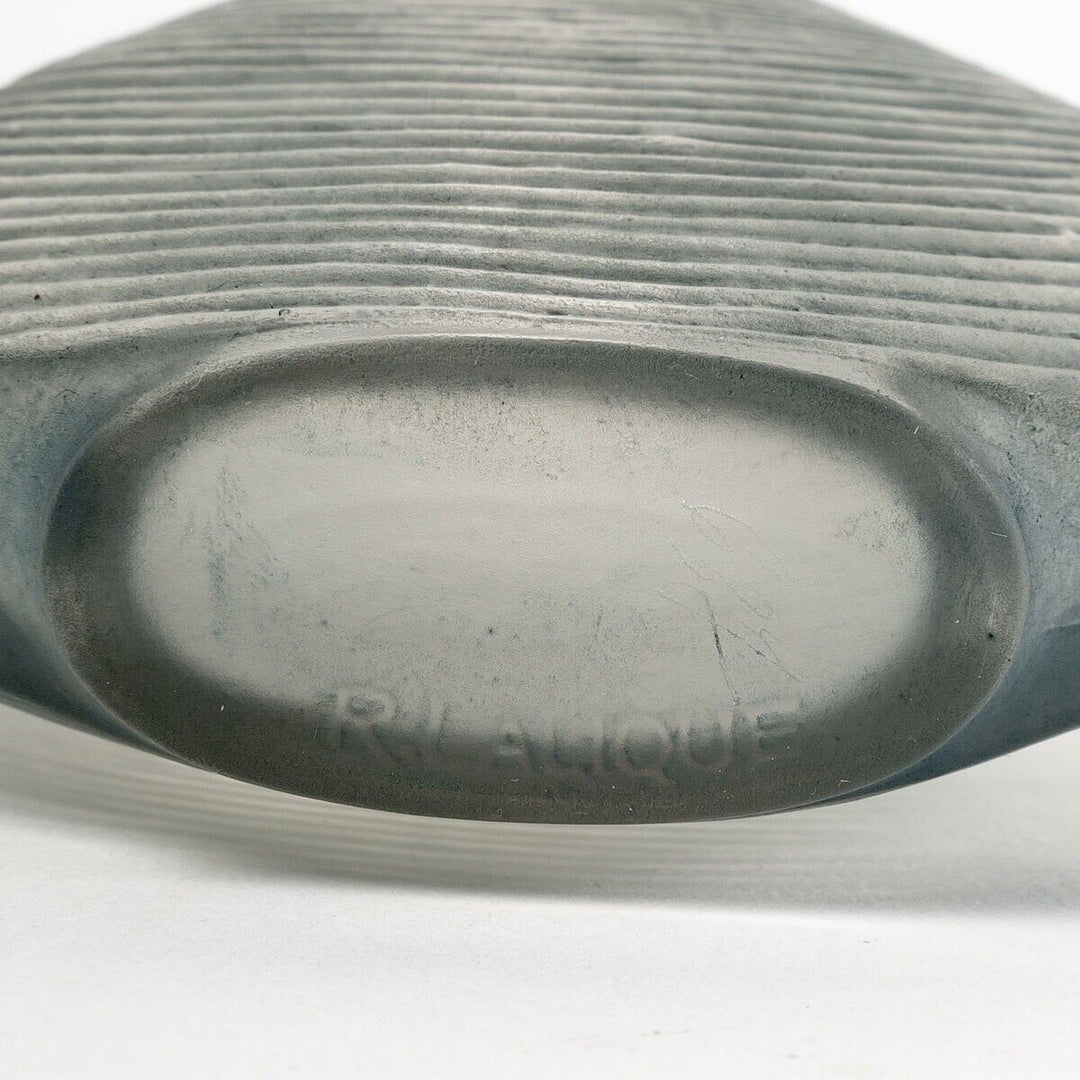 ルネラリック　香水瓶　テリーヌ　ガラス製　青　グレー