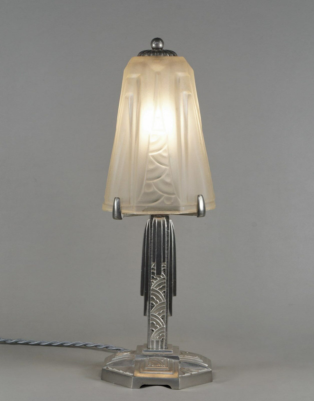MAYNADIER & SCHNEIDER : FRENCH 1930 ART DECO LAMP .... lampe bronze muller era