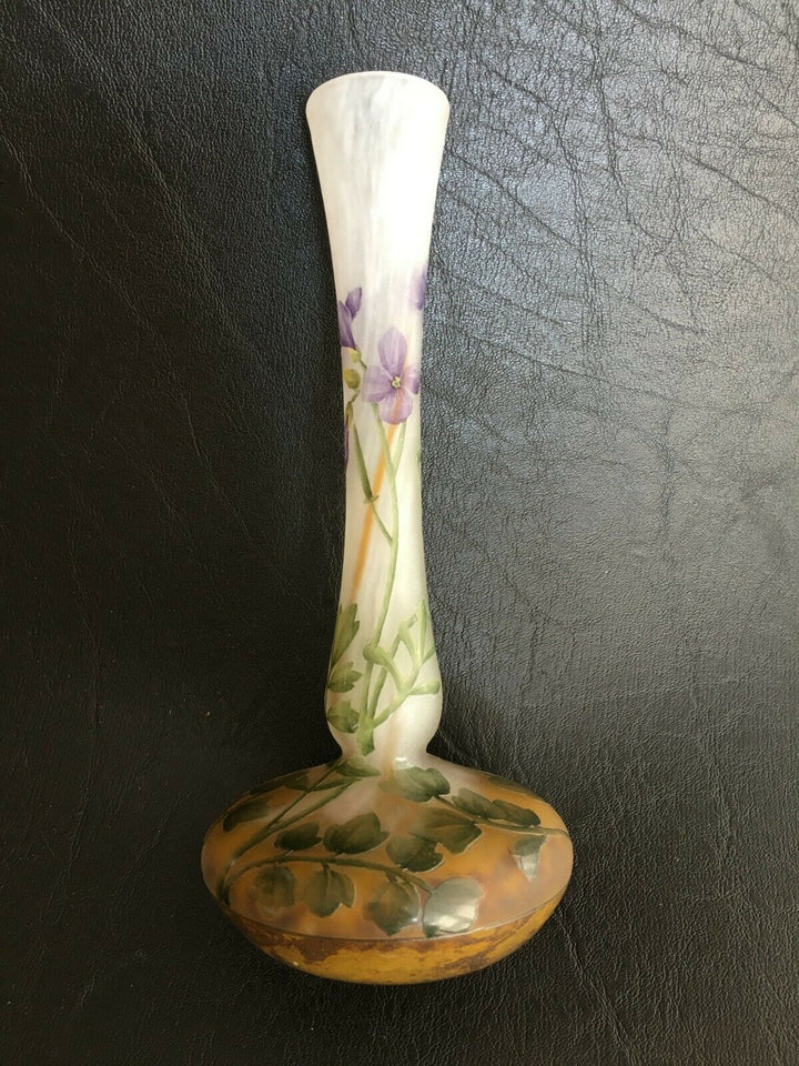 ドーム兄弟(DAUM NANCY)大根の花のくびれ型花瓶 1900年代