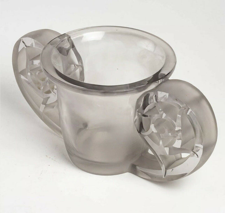 Vase Pierrefonds Verre Blanc René Lalique R.Lalique Acid Satin Finish 1 Version
