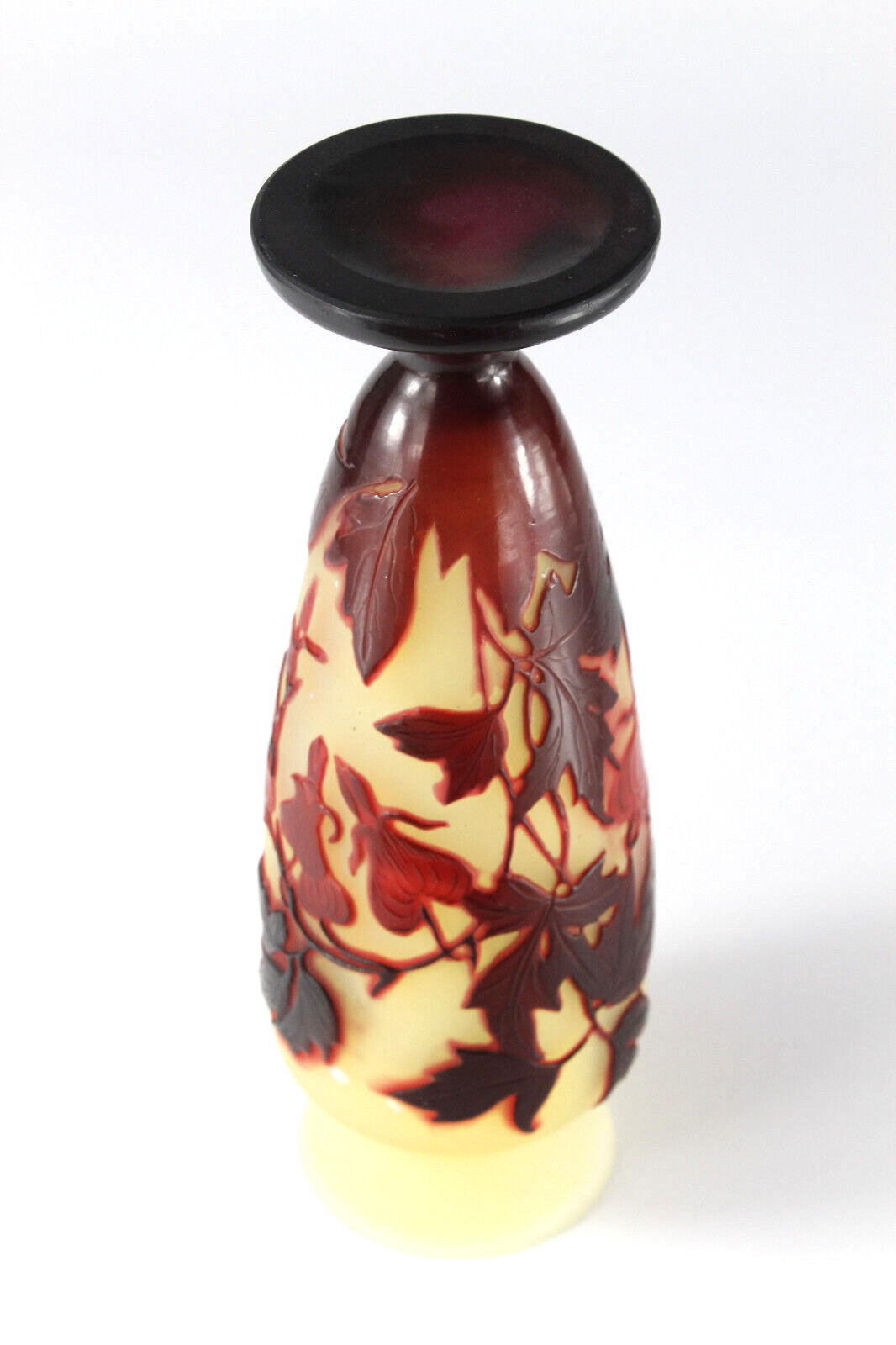 エミールガレ フクシアの花が描かれたスクエア型の花瓶 – アンティーク