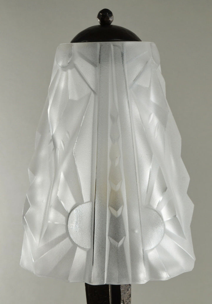 ムイネ　デュゲ　フランス製アールデコランプ　1930年　錬鉄・ガラス製