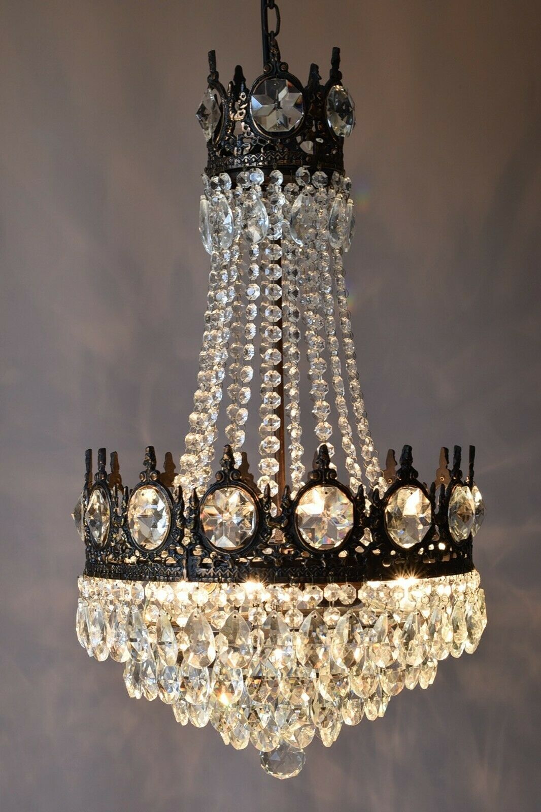 Empire Antique Style Vintage Crystal Chandelier, Ceiling light Pendant Sale Lamp