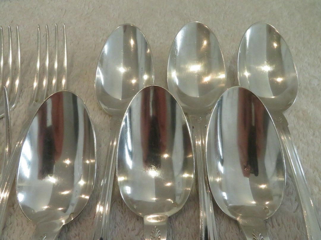 20th c french 950 silver dinner cutlery set 12p Puiforcat empire st no6rby