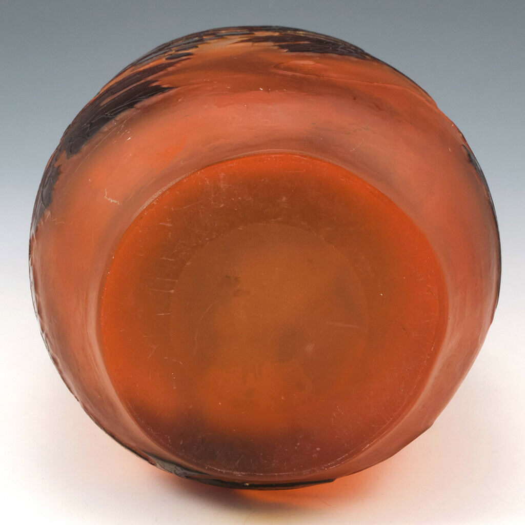 A Galle Three Colour Cameo Glass Vase c1920