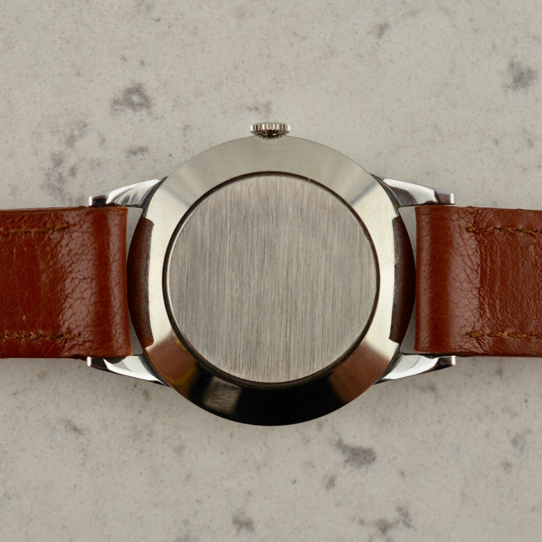 1960年　モバードヴィンテージウォッチ（NOS）　カラトラバ MOVADO Calatrava スチール製　箱とタグ付き
