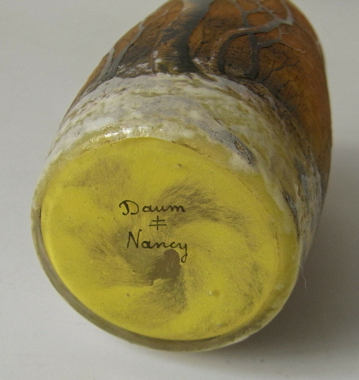 DAUM FRÈRES, NANCY: VASE "ARBRES EN HIVER" 1890-96 SIGNIERT garantiert original