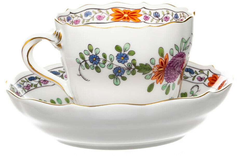 Mokkagedeck Garbemuster Meissen Neuer Ausschnitt Modell 00580 1. Wahl nach 1940