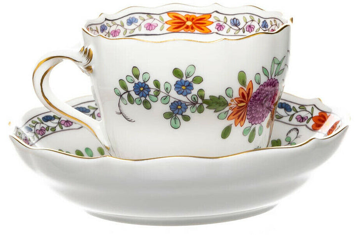 Mokkagedeck Garbemuster Meissen Neuer Ausschnitt Modell 00580 1. Wahl nach 1940