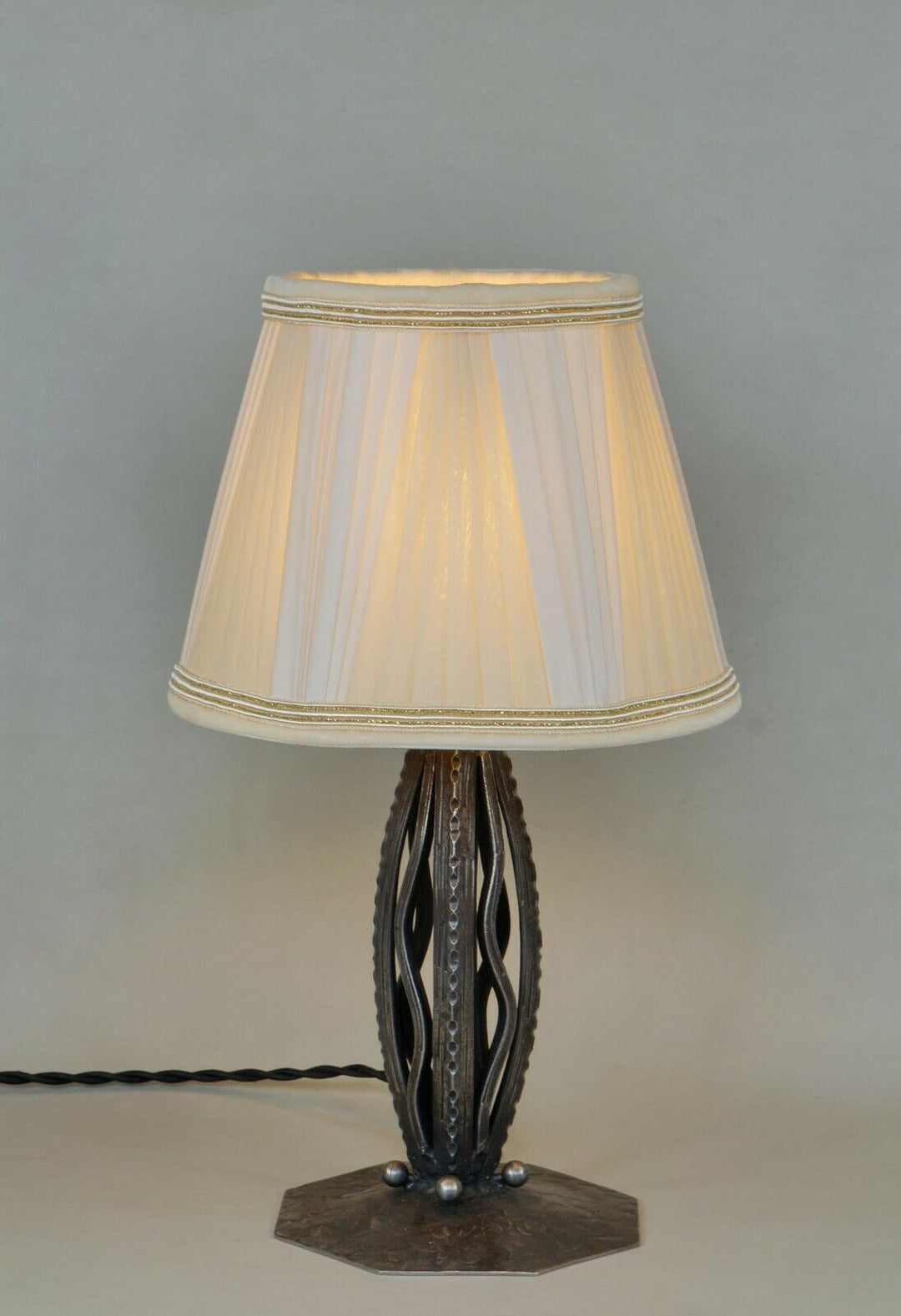 FRENCH 1930 ART DECO LAMP .. wrought iron ....................... 1925 France