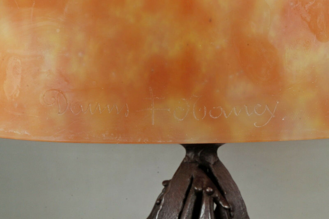 KATONA & DAUM : LARGE FRENCH 1925 ART DECO LAMP ....... wrought iron 1930 France