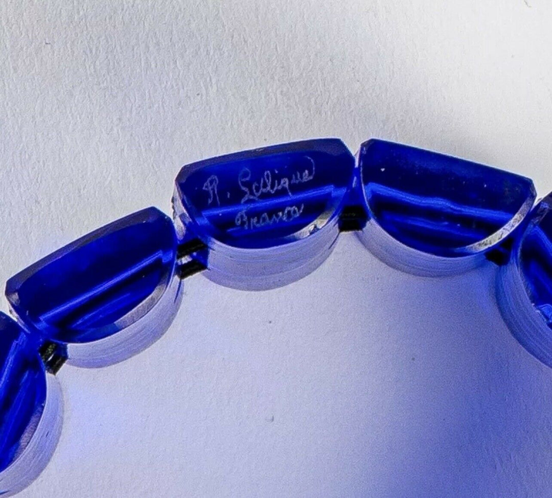 Bracelet Cerisier Bleu Rene Lalique R.Lalique Blue Bracelet Jewel Leaves