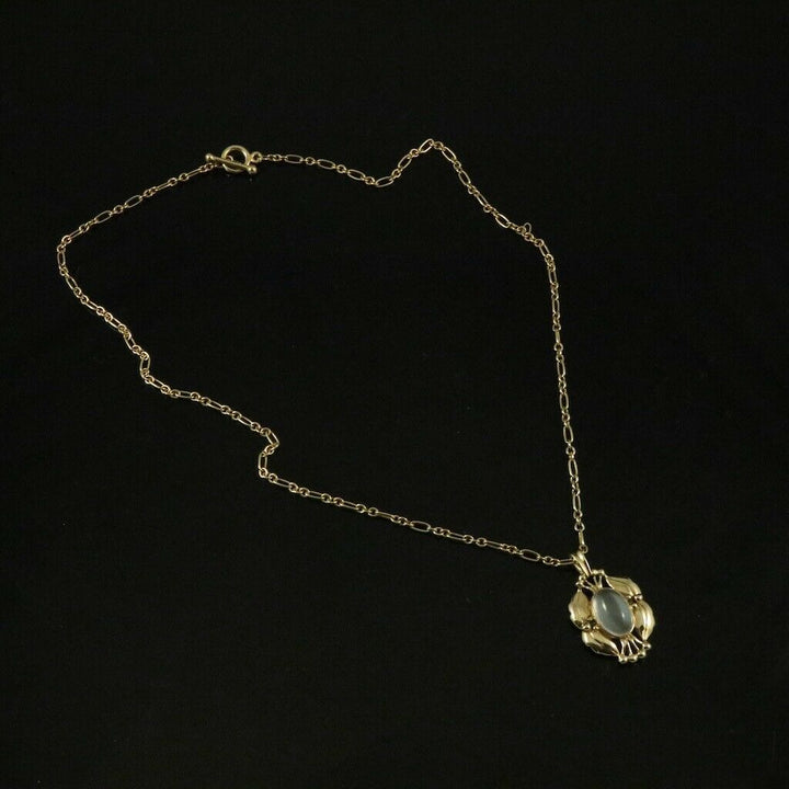 Georg Jensen. 18k Gold Millenium Year Pendant with Moonstone - Heritage 2000