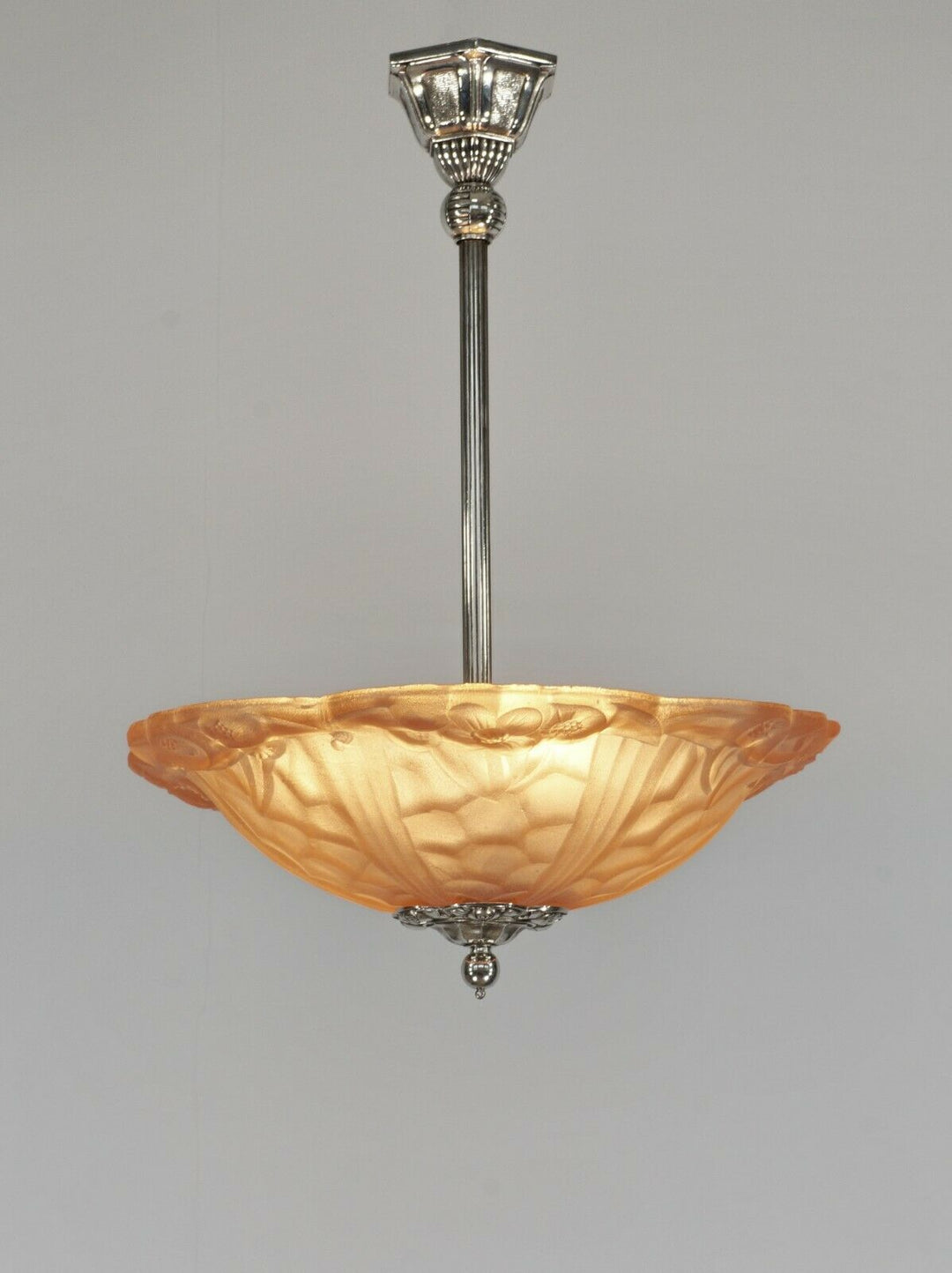 DEGUÉ : FRENCH 1930 ART DECO PENDANT .... chandelier 1925 lamp muller era France
