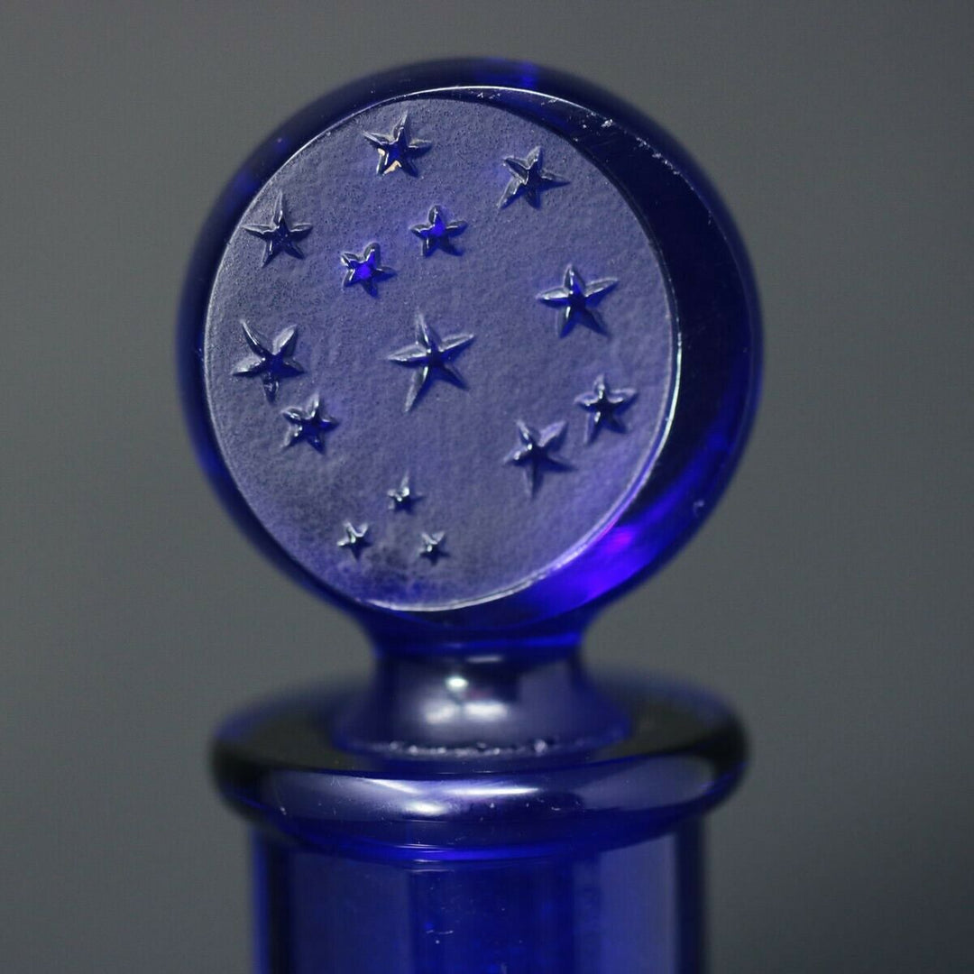 Rene Lalique Glass 'Dans La Nuit' Blue Perfume Bottle